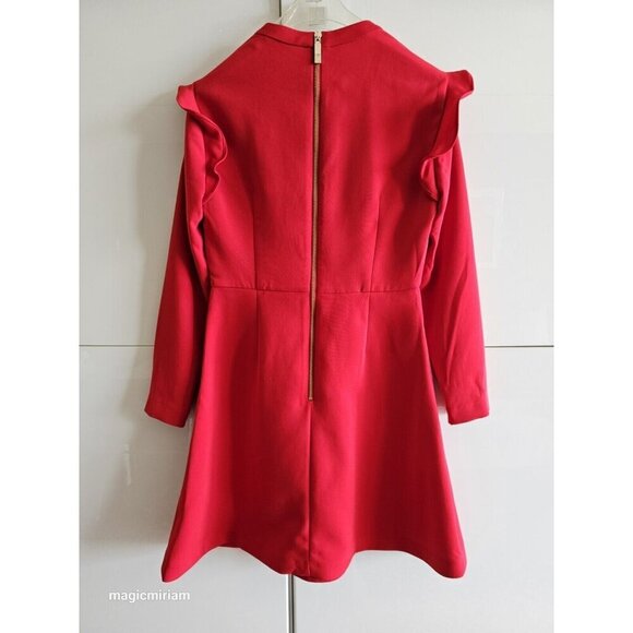 Ted Baker London Vibrant Red Ruffle Dress - Picture 6 of 15